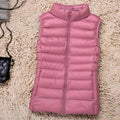 Colete Puffer Maria Helena rosa claro