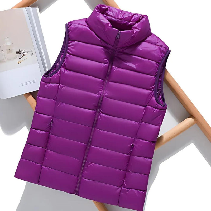 Colete Puffer Maria Helena lilas