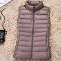 Colete Puffer Maria Helena bege