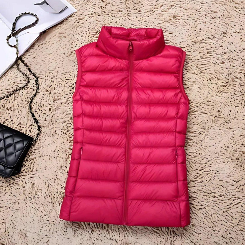 Colete Puffer Maria Helena rosa