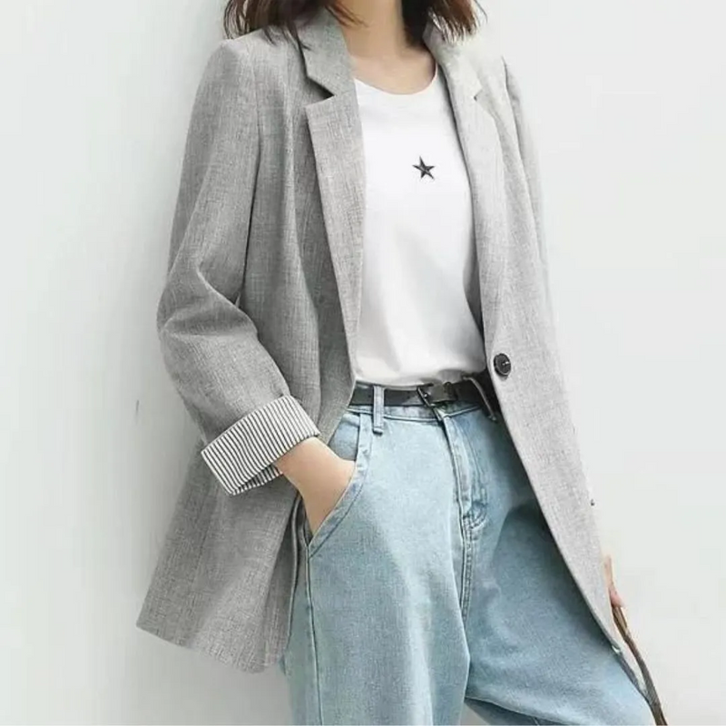 Ladies Long Sleeve Spring Casual Blazer 2023 New Fashion Business Plaid Suits Women Work Office Blazer Women Coats Woman Jacket