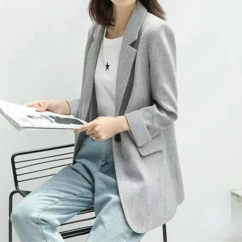 Ladies Long Sleeve Spring Casual Blazer 2023 New Fashion Business Plaid Suits Women Work Office Blazer Women Coats Woman Jacket