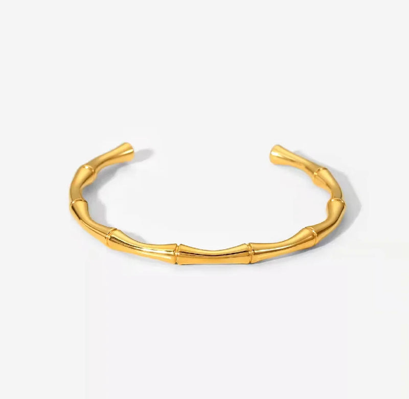 Pulseira Bambu em Aço Inoxidável