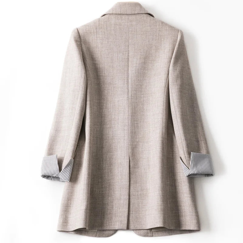 Ladies Long Sleeve Spring Casual Blazer 2023 New Fashion Business Plaid Suits Women Work Office Blazer Women Coats Woman Jacket